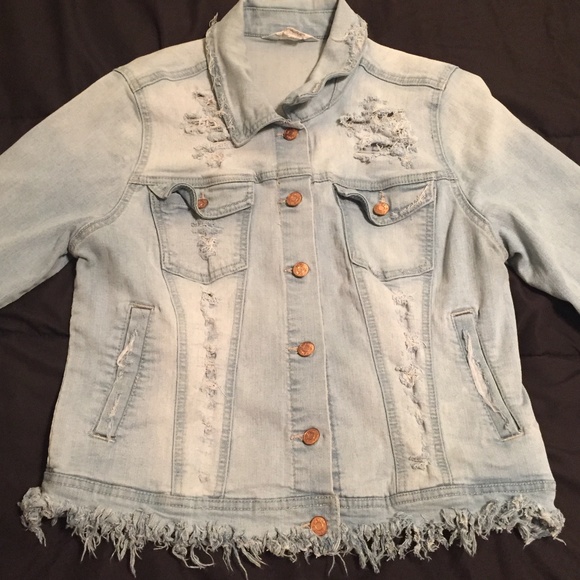 Distressed Jean Jacket - Picture 1 of 4